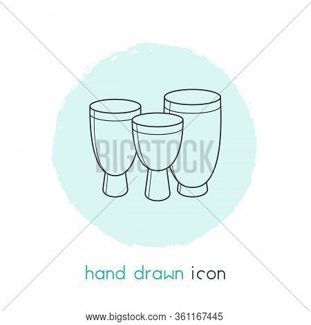 Djembe Icon Line Element. Vector Illustration Of Djembe Icon Line Isolated On Clean Background For Y