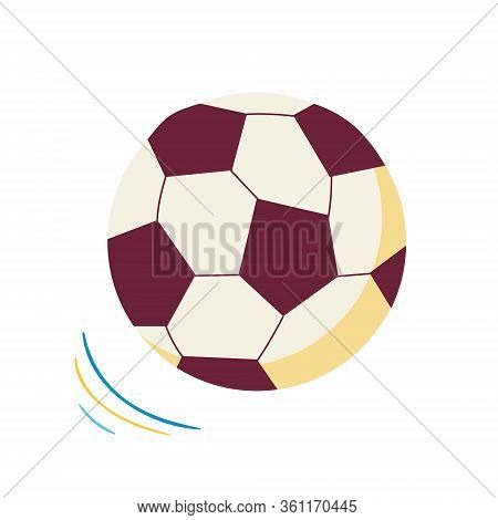 Soccer Ball On White Background. Football Icon. Vector Illustration Eps 10.