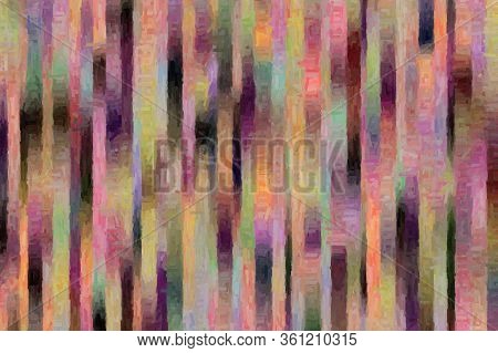 Brown Lines And Stripes Colorful Impasto Abstract Paint Background.