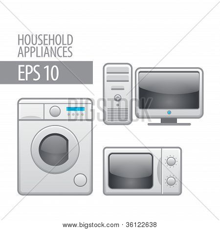 가전입니다. 벡터 아이콘 세트