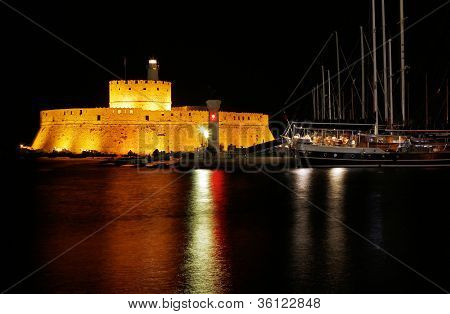 Fort von Mandraki, Rhodos, Griechenland