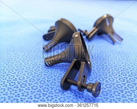 Black Ear Speculum Using For Ear Examination