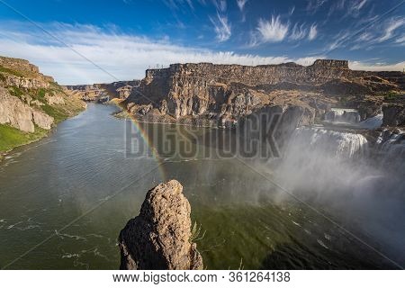 Shoshone Falls Is A Waterfall On The Snake River Near The City Of Twin Falls In Southern Idaho.