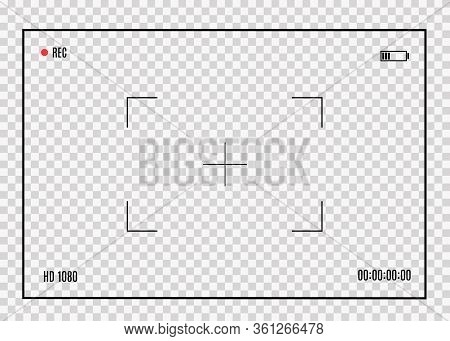 Viewfinder With Digital Focus And Camera Exposure Settings. Focusing The Camera Screen. Screen Focus