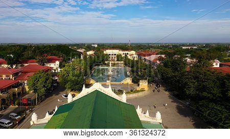 Historic Colonial Town In Spanish Style Vigan. Historic Buildings In Vigan City, Unesko World Herita