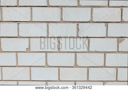 White Grunge Brick Wall Background, Design, Material