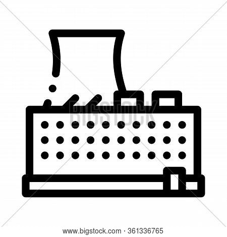 Single Tower Nuclear Power Plant Icon Vector. Single Tower Nuclear Power Plant Sign. Isolated Contou
