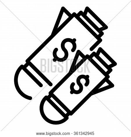 Economic Rockets Icon. Outline Economic Rockets Vector Icon For Web Design Isolated On White Backgro