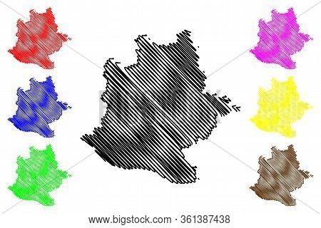 Stuttgart City (federal Republic Of Germany, Baden-wurttemberg) Map Vector Illustration, Scribble Sk