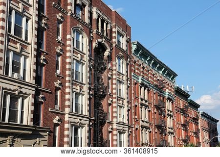 Upper West Side Residential Street In Manhattan, New York City.