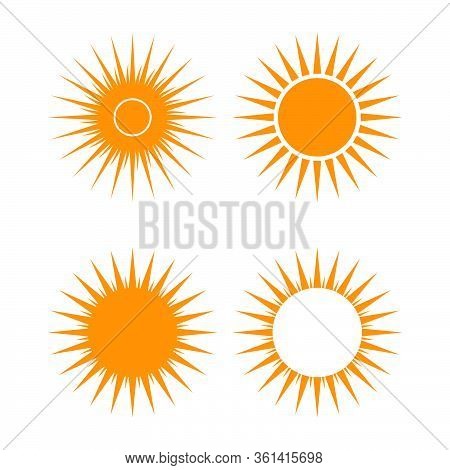 Sun Summer Icon Vector Template Design