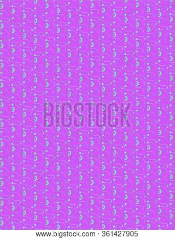 Abstract Purple Background With Decorative Green Elements.