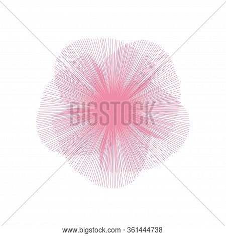 Sakura Japanese Flower Icon In Flat Style On White