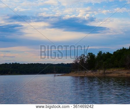 Tree Line On The Bull Shoals Lake Arkansas