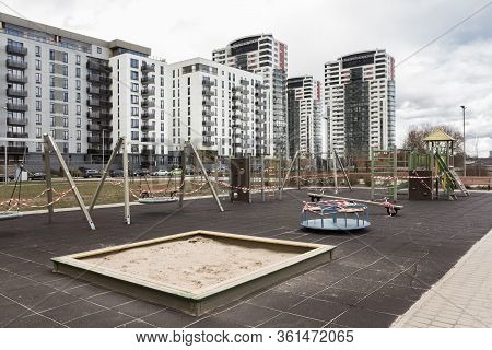 Closed Playground Due To Coronavirus Covid-19 In 2020