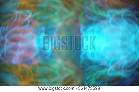 Blurred Abstract Bokeh Background Of City Lights At Night