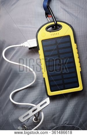 Portable solar cell for nature excursions.