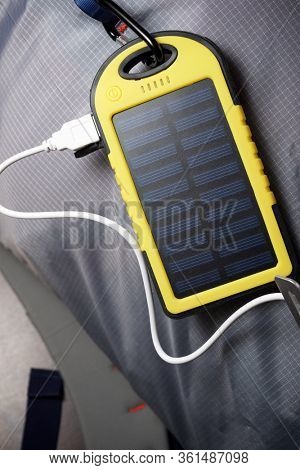 Portable solar cell for nature excursions.