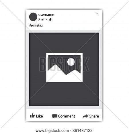 Different Social Network Photo Frame. Tepmlate Of Photo Frame For Different Apps And Mobile Gadgets.