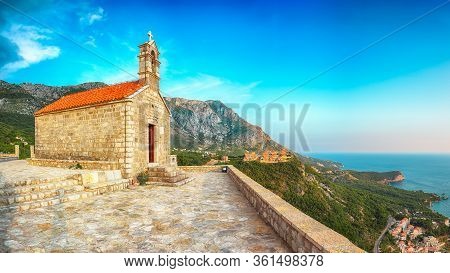 The Church Of St. Sava In Montenegro, Near The Island Of Sveti Stefan Near Budwa. Location: Church S