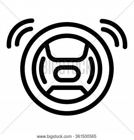 Ai Self Steering Wheel Icon. Outline Ai Self Steering Wheel Vector Icon For Web Design Isolated On W
