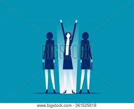Selected Business Professional. Recruiting Business Person Concept