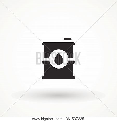 Oil Drum Container Barrel Sign Flat Vector Icon For Apps And Websites. Barel Oil Icon Illustration V