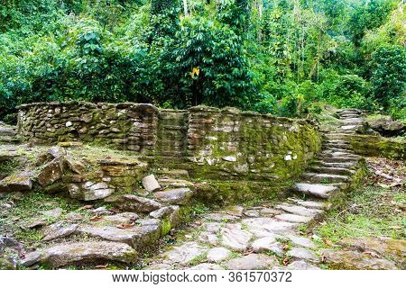 Terrace Made With Stones Where You Can See Its Perfect Circumference In Lost City (indigenous Name T