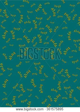 Abstract Blue Background With Decorative Orange Lines