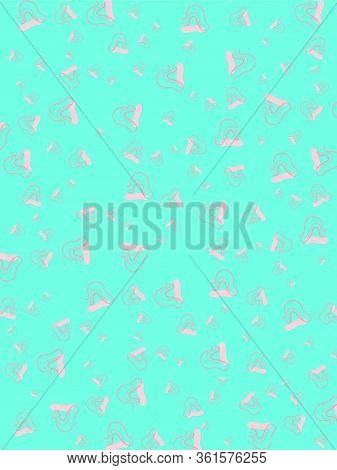 Abstract Neon Background With Decorative Pink Lines.