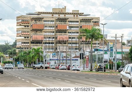 Campo Grande - Ms, Brazil - March 30, 2020: The Building Of Mato Grosso Do Sul Foundation Of Culture