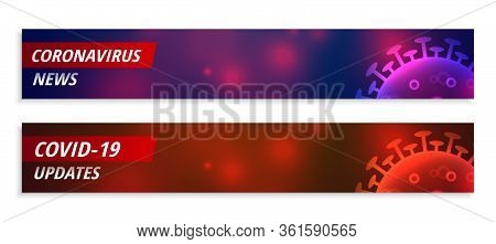Coronavirus News And Updates Wide Banner In Two Colors