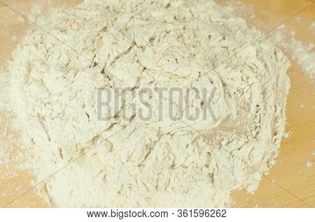close up active fermentation of bread starter. 