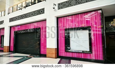 Warsaw, Poland. 16 April 2020. Empty Arkadia Westfield Shopping Center. The City Empties Of Tourists