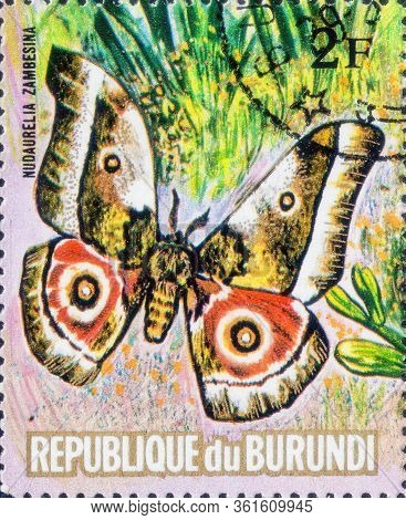 Saint Petersburg, Russia - March 15, 2020: Postage Stamp Issued In The Burundi With The Image Of The