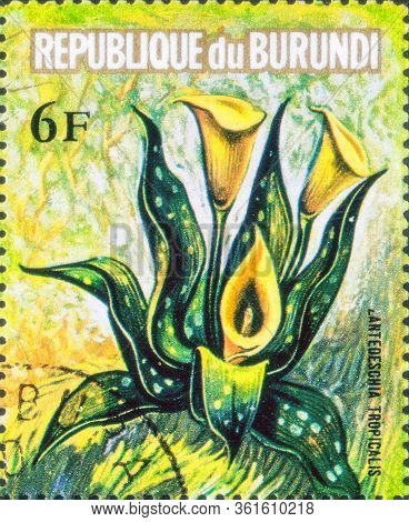 Saint Petersburg, Russia - March 15, 2020: Postage Stamp Issued In The Burundi With The Image Of The