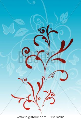 Floral Schmetterling Vektor-illustration