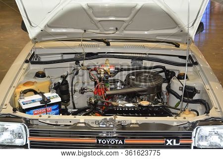 Pasay, Ph - July 28: Toyota Starlet Engine At Bumper To Bumper Prime Car Show On July 28, 2019 In Pa