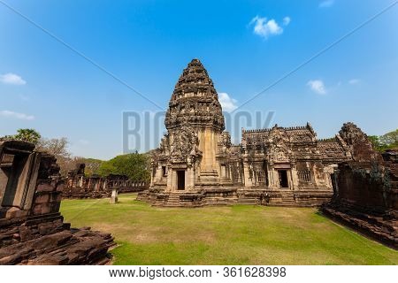 Rock Castle  Phimai Sanctuary Largest Khmer Temples Park And The Ancient Castle.world Heritage In Na