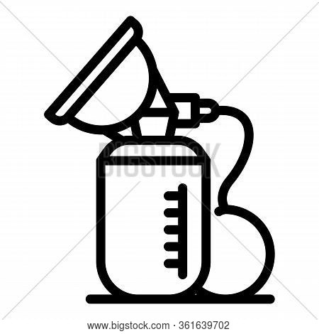 Milk Suction Pump Icon. Outline Milk Suction Pump Vector Icon For Web Design Isolated On White Backg