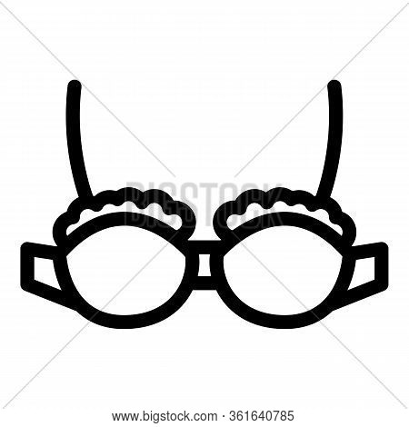 Underwire Bra Icon. Outline Underwire Bra Vector Icon For Web Design Isolated On White Background