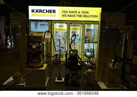 Pasay, Ph - July 28: Karcher Booth At Bumper To Bumper Prime Car Show On July 28, 2019 In Pasay, Phi