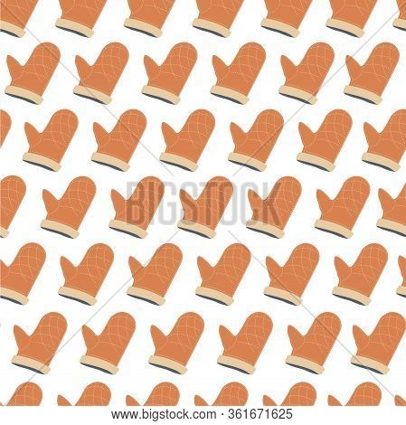 Baking Glove Made Of Fireproof Material Protecting From Burns