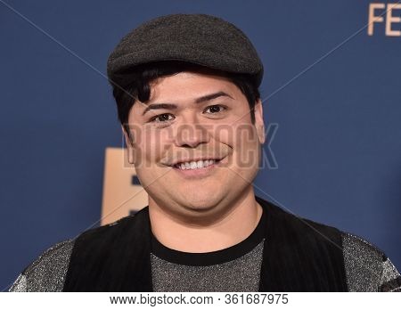 LOS ANGELES - JAN 09:  Harvey Guillen {Object} arrives for âThe Way Backâ World Premiere on January 09, 2020 in Los Angeles, CA