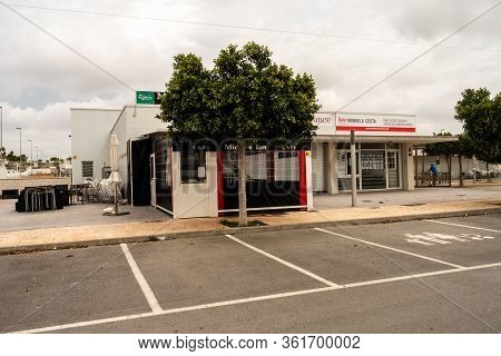 Torrevieja, Valenciana, Spain - Apr 17 2020 : Bar, Shop Or Restaurant Closed For Business During Cov
