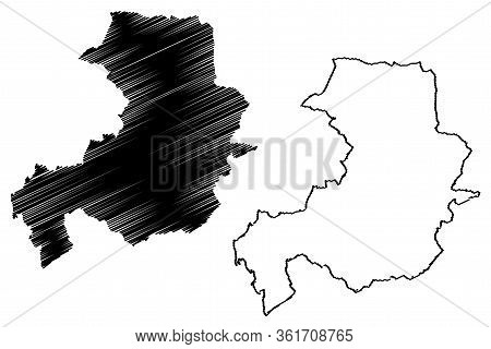 Aix-en-provence City (french Republic, France) Map Vector Illustration, Scribble Sketch City Of Aix 