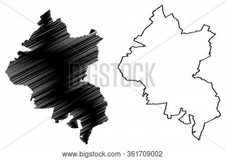 Amiens City (french Republic, France) Map Vector Illustration, Scribble Sketch City Of Amiens Map