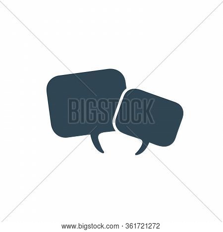 Two Overlapping Speech Bubbles. The Pair Of Chat Bubbles. Stock Vector Illustration Isolated On Whit