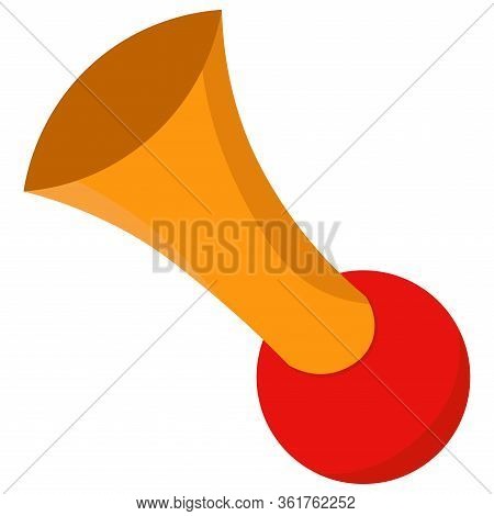 Isolated Red And Yellow Claxon - Vector Illsutration