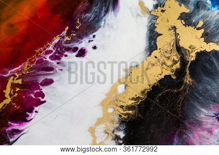 Part of original epoxy resin art close up lacing
